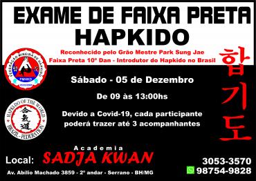 EXAME DE FAIXA PRETA DE HAPKIDO 